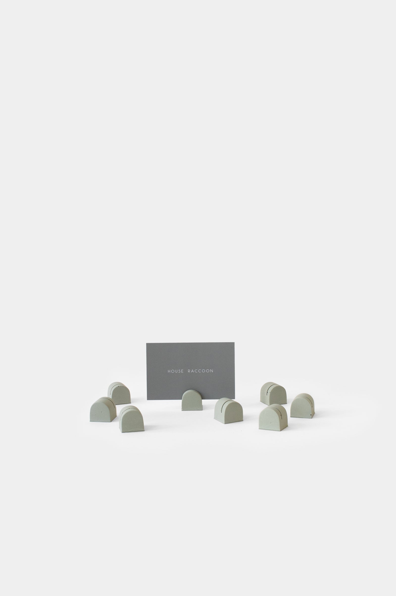 Card Holders Bobby - Small (8x) Stationery House Raccoon Olive Green 